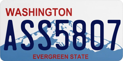 WA license plate ASS5807