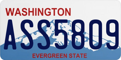 WA license plate ASS5809