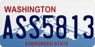 WA license plate ASS5813