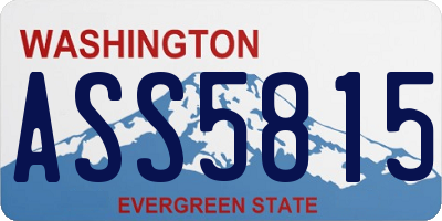 WA license plate ASS5815