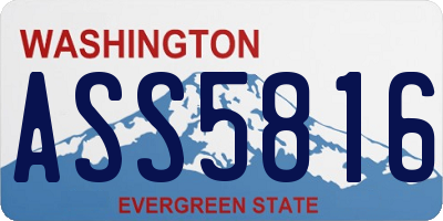 WA license plate ASS5816