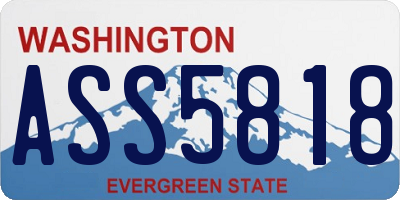 WA license plate ASS5818