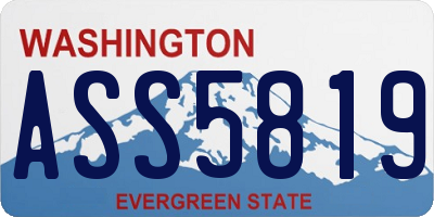 WA license plate ASS5819