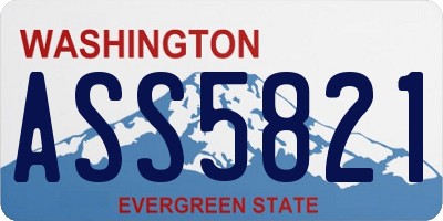 WA license plate ASS5821