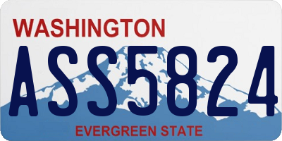 WA license plate ASS5824