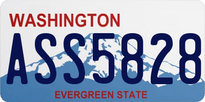 WA license plate ASS5828