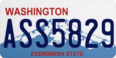 WA license plate ASS5829