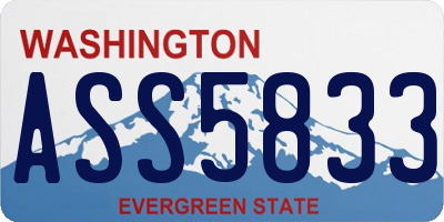 WA license plate ASS5833
