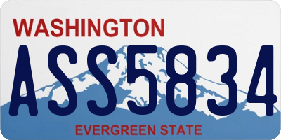 WA license plate ASS5834