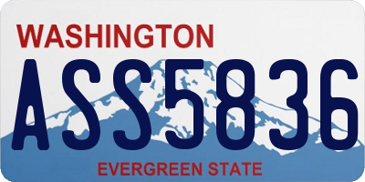 WA license plate ASS5836
