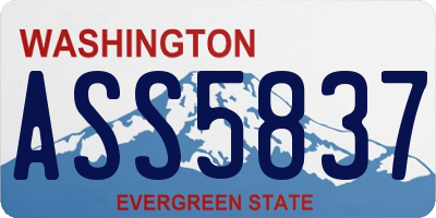 WA license plate ASS5837