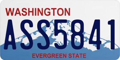 WA license plate ASS5841