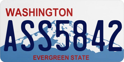 WA license plate ASS5842