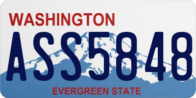 WA license plate ASS5848