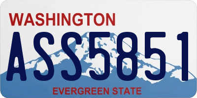 WA license plate ASS5851