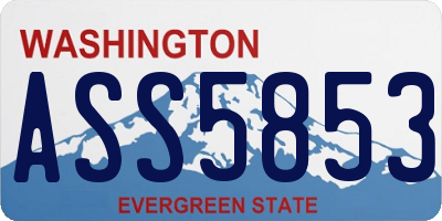WA license plate ASS5853