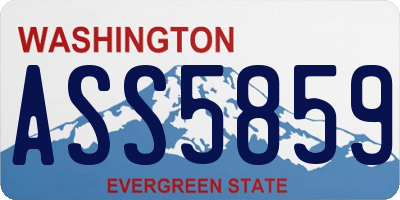 WA license plate ASS5859