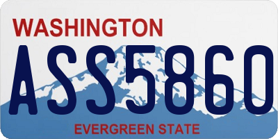 WA license plate ASS5860