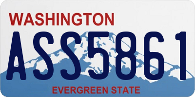 WA license plate ASS5861