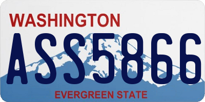 WA license plate ASS5866