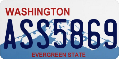WA license plate ASS5869