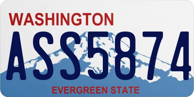 WA license plate ASS5874