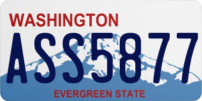 WA license plate ASS5877