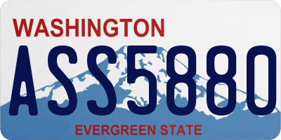 WA license plate ASS5880