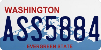 WA license plate ASS5884