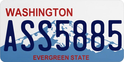 WA license plate ASS5885