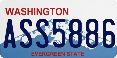 WA license plate ASS5886