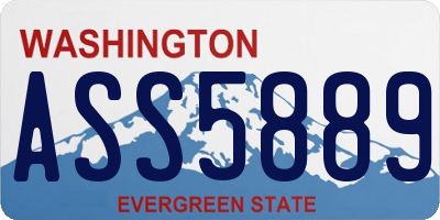 WA license plate ASS5889
