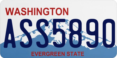 WA license plate ASS5890