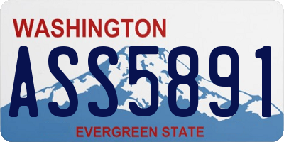 WA license plate ASS5891