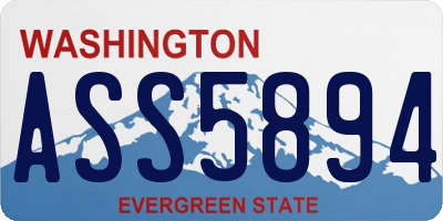 WA license plate ASS5894