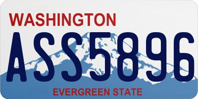 WA license plate ASS5896