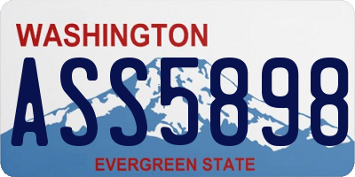 WA license plate ASS5898