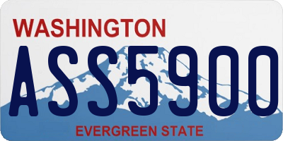 WA license plate ASS5900