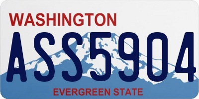 WA license plate ASS5904