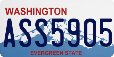 WA license plate ASS5905