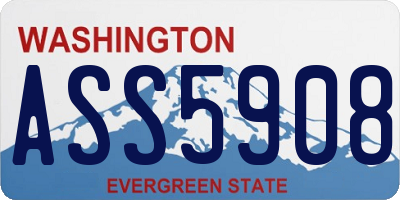 WA license plate ASS5908