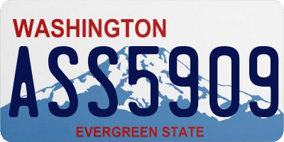 WA license plate ASS5909