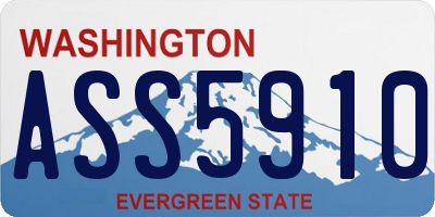 WA license plate ASS5910