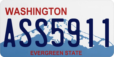 WA license plate ASS5911