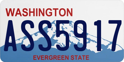 WA license plate ASS5917