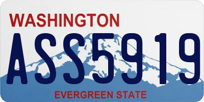 WA license plate ASS5919