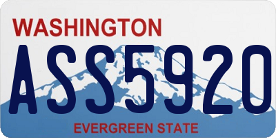 WA license plate ASS5920