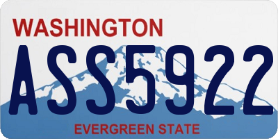 WA license plate ASS5922