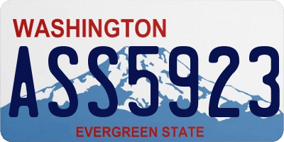 WA license plate ASS5923