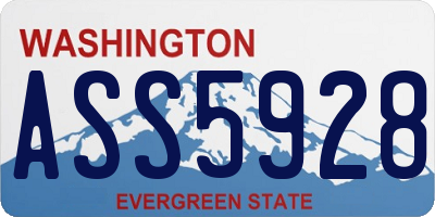 WA license plate ASS5928